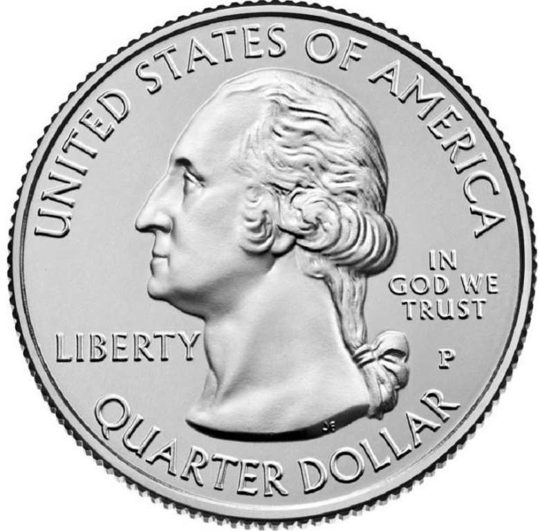 (002p) Монета США 1999 год 25 центов &quot;Пенсильвания&quot;  Медь-Никель  UNC